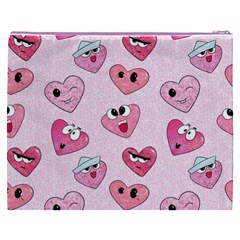 Emoji Heart Cosmetic Bag (XXXL) from ArtsNow.com Back