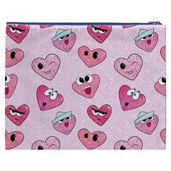 Emoji Heart Cosmetic Bag (XXXL) from ArtsNow.com Back