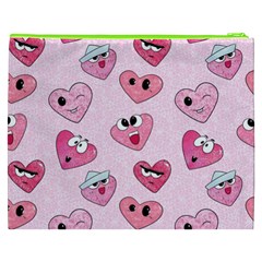 Emoji Heart Cosmetic Bag (XXXL) from ArtsNow.com Back