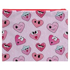 Emoji Heart Cosmetic Bag (XXXL) from ArtsNow.com Back