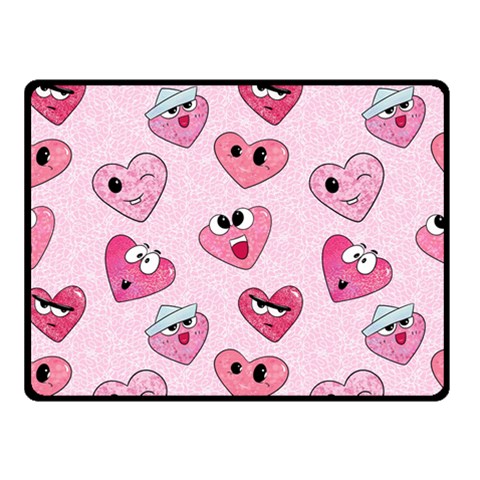 Emoji Heart Double Sided Fleece Blanket (Small)  from ArtsNow.com 45 x34  Blanket Back