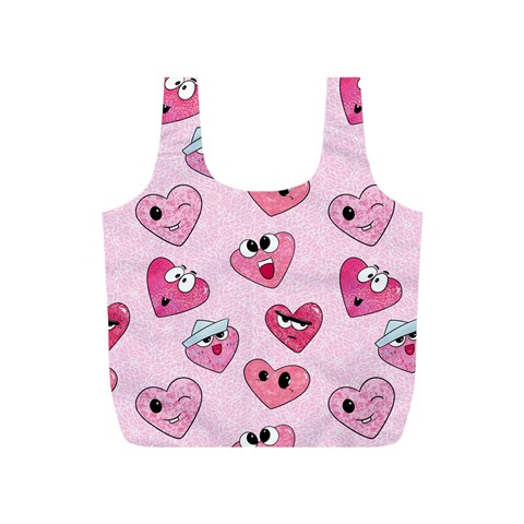 Emoji Heart Full Print Recycle Bag (S) from ArtsNow.com Back