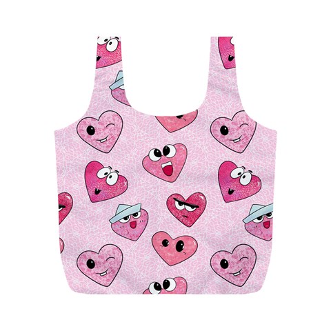 Emoji Heart Full Print Recycle Bag (M) from ArtsNow.com Front