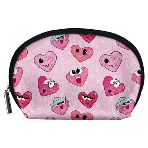 Emoji Heart Accessory Pouch (Large) from ArtsNow.com Front