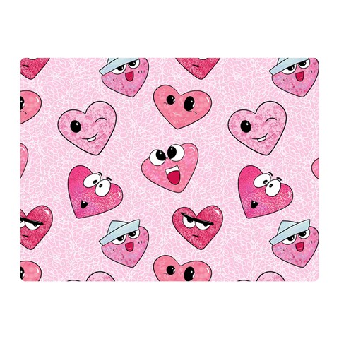 Emoji Heart Double Sided Flano Blanket (Mini)  from ArtsNow.com 35 x27  Blanket Back