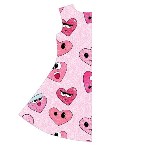 Emoji Heart Short Sleeve V Back Left