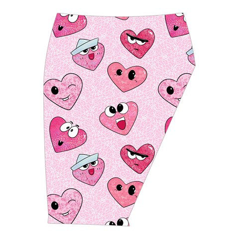 Emoji Heart Midi Wrap Pencil Skirt from ArtsNow.com  Front Right 