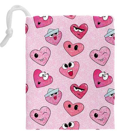 Emoji Heart Drawstring Pouch (5XL) from ArtsNow.com Back