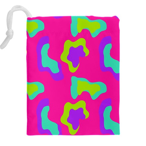 Abstract pattern geometric backgrounds   Drawstring Pouch (4XL) from ArtsNow.com Back