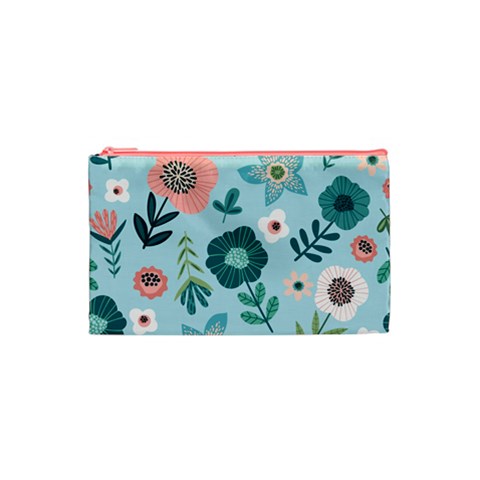 Flower Cosmetic Bag (Small) from ArtsNow.com Front