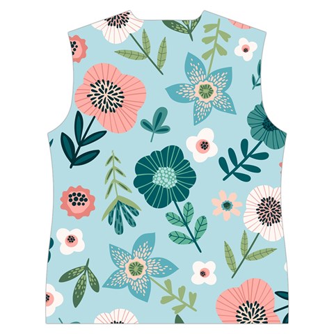 Flower Women s Button Up Vest from ArtsNow.com Back