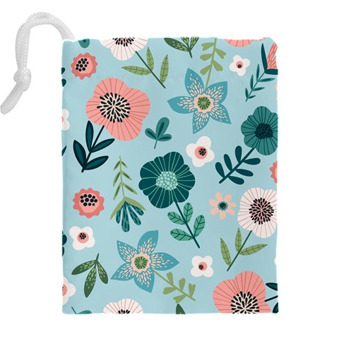 Flower Drawstring Pouch (5XL) from ArtsNow.com Back