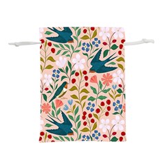 Floral Lightweight Drawstring Pouch (S) from ArtsNow.com Front