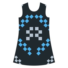 Abstract pattern geometric backgrounds   Kids  Short Sleeve Velvet Dress from ArtsNow.com Front