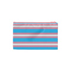 Trans Flag Stripes Cosmetic Bag (XS) from ArtsNow.com Back