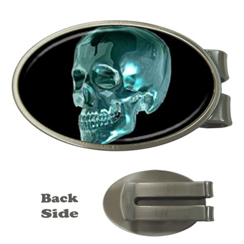 skull graphic Money Clip (Oval) from ArtsNow.com Front