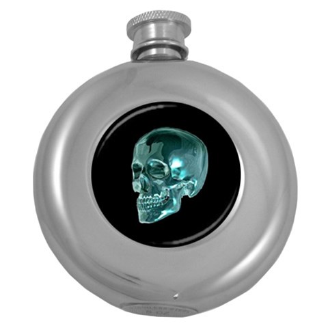 skull graphic Hip Flask (5 oz) from ArtsNow.com Front
