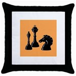 chess Throw Pillow Case (Black)