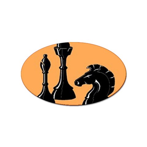 chess Sticker Oval (100 pack) from ArtsNow.com Front