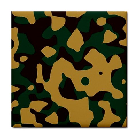 camo Tile Coaster from ArtsNow.com Front