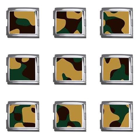 camo Mega Link Italian Charm (9 pack) from ArtsNow.com Front