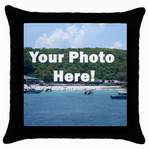 Make Your Own Throw Pillow Case (Black) from ArtsNow.com Front