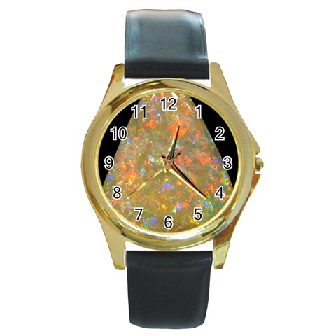 Arrow Opal Round Gold Metal Watch from ArtsNow.com Front