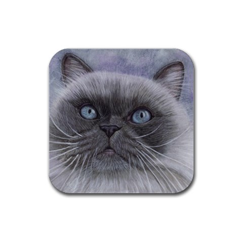 Himi Himalayan Cat Rubber Coaster (Square) from ArtsNow.com Front