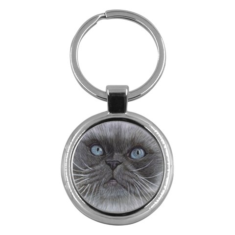 Himi Himalayan Cat Key Chain (Round) from ArtsNow.com Front