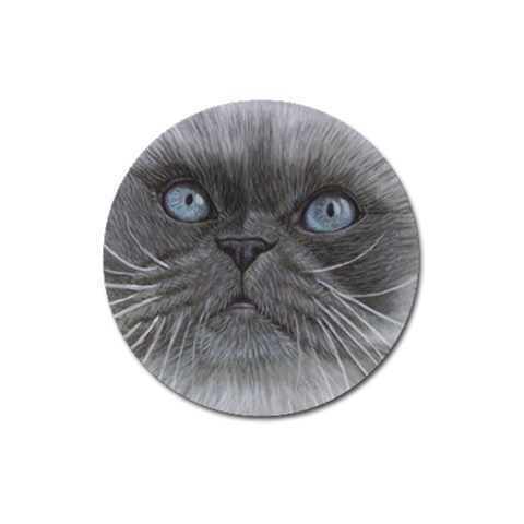 Himi Himalayan Cat Magnet 3  (Round) from ArtsNow.com Front