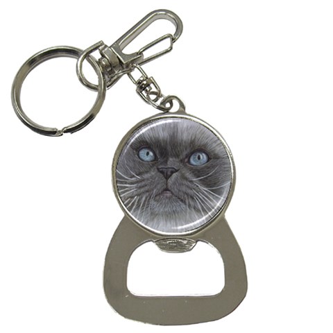 Himi Himalayan Cat Bottle Opener Key Chain from ArtsNow.com Front