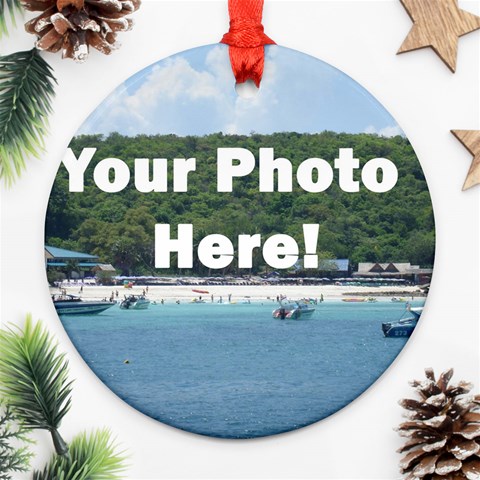 Your Photo Here copy Ornament (Round) from ArtsNow.com Front