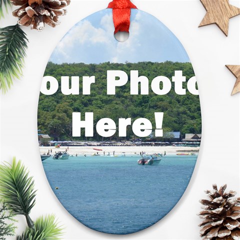 Your Photo Here copy Ornament (Oval) from ArtsNow.com Front