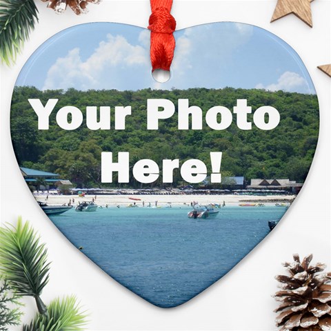 Your Photo Here copy Ornament (Heart) from ArtsNow.com Front