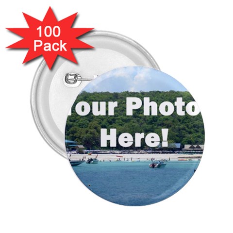 Your Photo Here copy 2.25  Button (100 pack) from ArtsNow.com Front