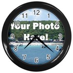 Your Photo Here copy Wall Clock (Black)