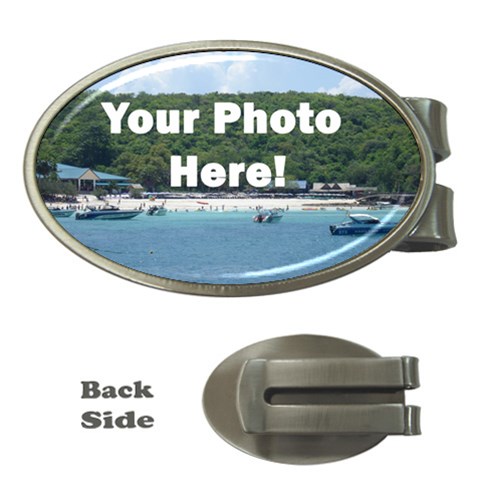 Your Photo Here copy Money Clip (Oval) from ArtsNow.com Front