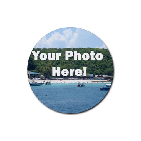 Your Photo Here copy Rubber Coaster (Round) from ArtsNow.com Front