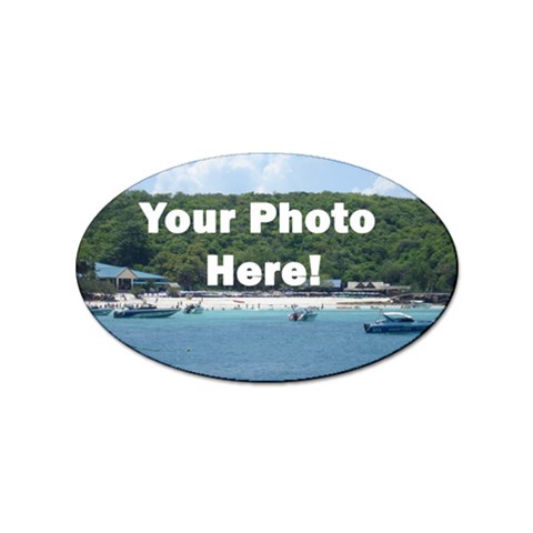 Your Photo Here copy Sticker Oval (10 pack) from ArtsNow.com Front