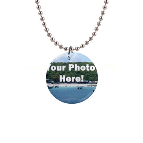 Your Photo Here copy 1  Button Necklace from ArtsNow.com Front