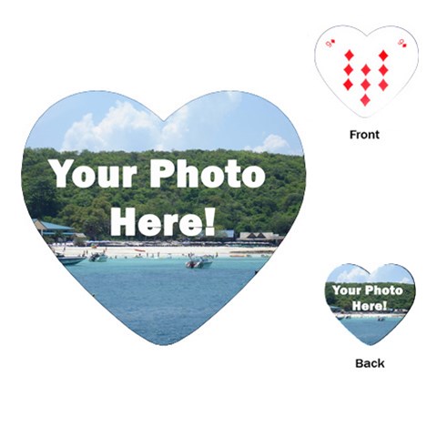 Your Photo Here copy Playing Cards (Heart) from ArtsNow.com Front