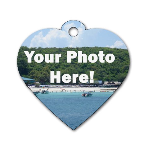 Your Photo Here copy Dog Tag Heart (One Side) from ArtsNow.com Front