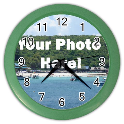 Your Photo Here copy Color Wall Clock from ArtsNow.com Front