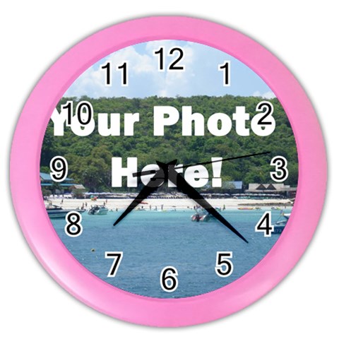 Your Photo Here copy Color Wall Clock from ArtsNow.com Front