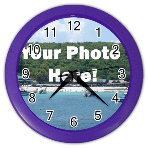 Your Photo Here copy Color Wall Clock from ArtsNow.com Front