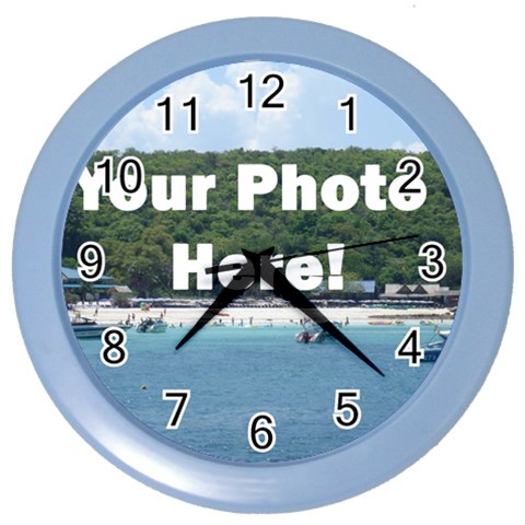 Your Photo Here copy Color Wall Clock from ArtsNow.com Front