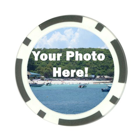 Your Photo Here copy Poker Chip Card Guard from ArtsNow.com Front