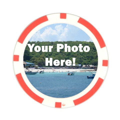 Your Photo Here copy Poker Chip Card Guard from ArtsNow.com Front