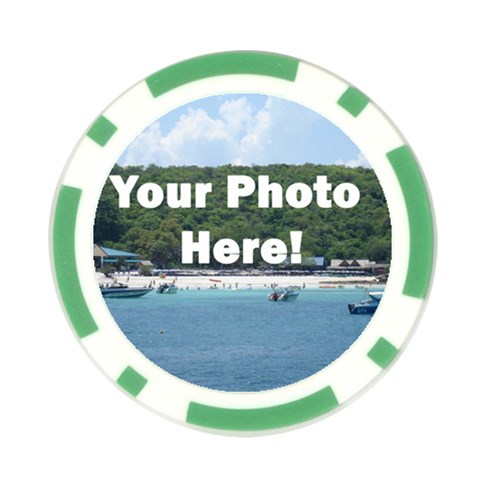 Your Photo Here copy Poker Chip Card Guard from ArtsNow.com Front