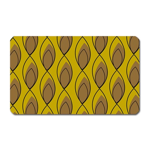 Yellow Brown Minimalist Leaves Magnet (Rectangular) from ArtsNow.com Front